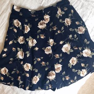 Casual Floral Mini Skirt